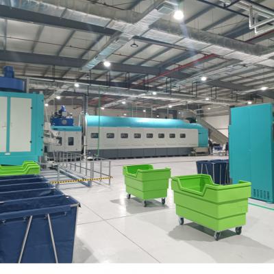 廣屹智能10艙隧道式洗衣機(jī)組