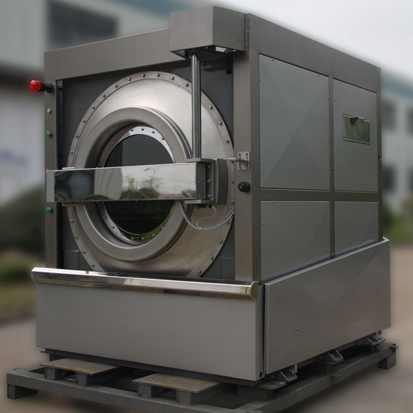 由頂置電機、三角膠帶、帶動傳動總成，使內(nèi)筒作正反轉(zhuǎn)運轉(zhuǎn)，通過織物與織物、織物與內(nèi)筒壁的相互摩擦，達到洗滌效果